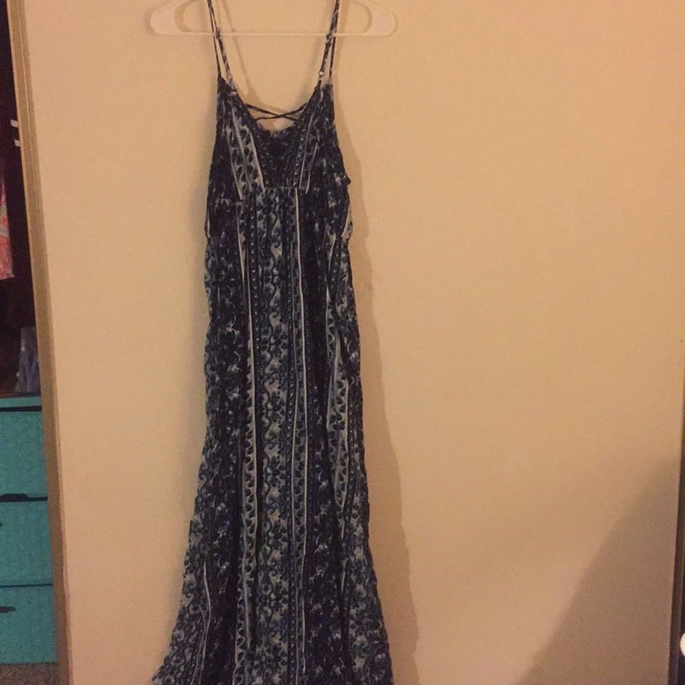 Pretty navy blue long dress